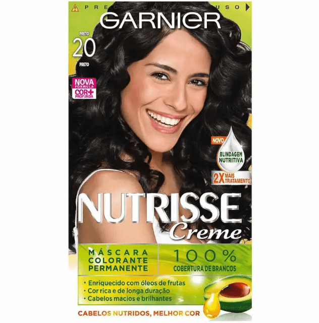 Tinta de Cabelo Permanente Nutrisse Creme - 20 Preto